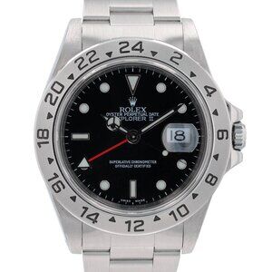 B&P Rolex Explorer II 16570 40mm Black Luminous Dial GMT Bezel Oyster Band